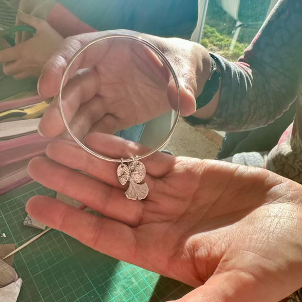 Bangle with Silver Charms