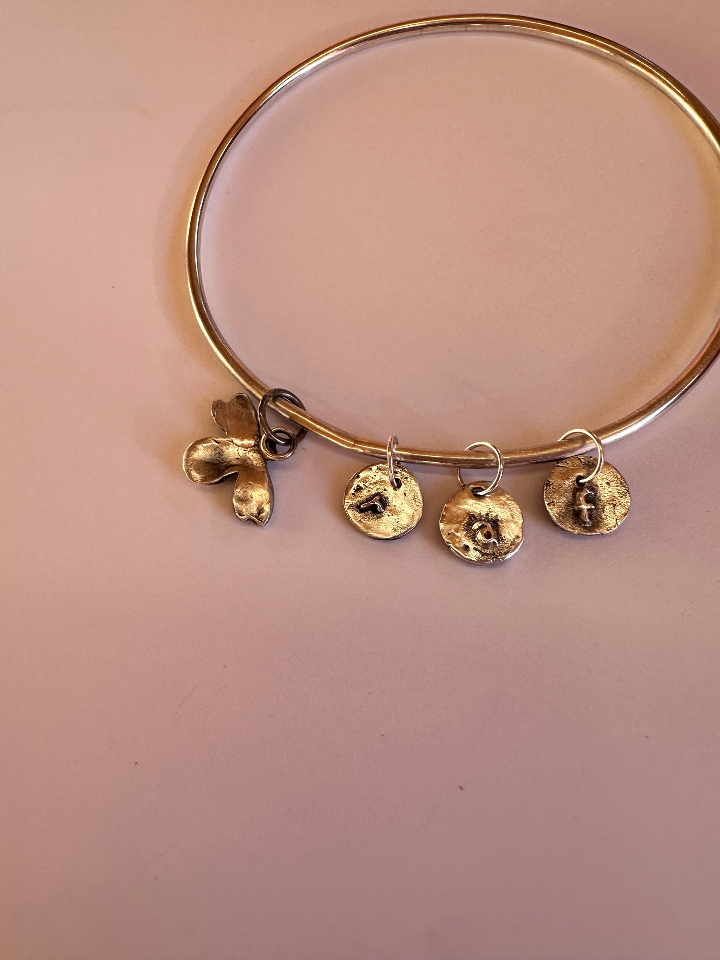 Bangle with Silver Charms
