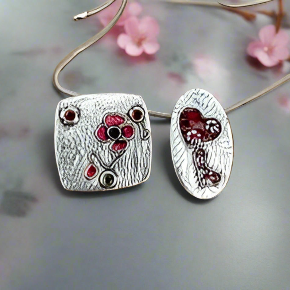Enamel in Silver Jewellery