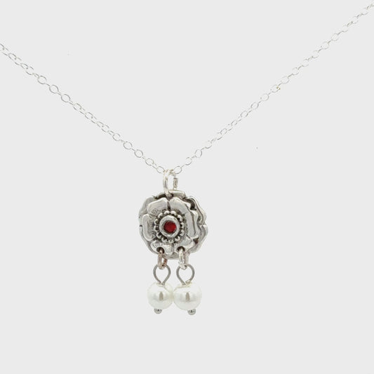 Rose Red Stone Pendant