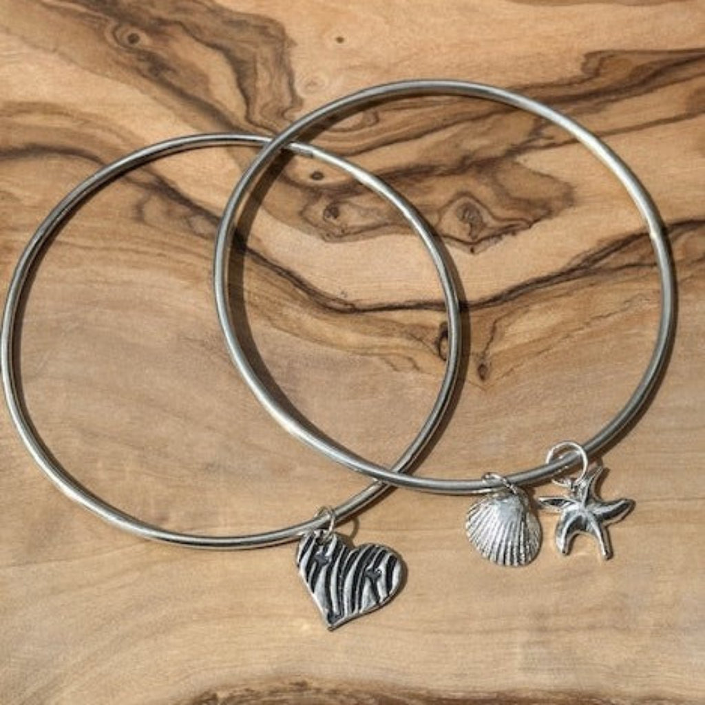 Bangle with Silver Charms