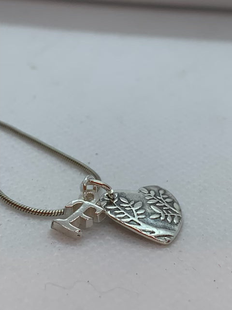 Heart and Initial Necklace