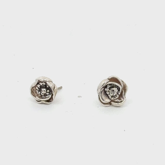 Rose stud earrings