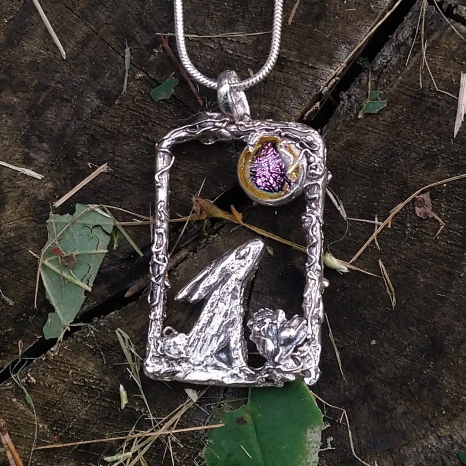 Luna hare pendant